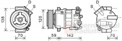 VAN WEZEL 3700k577 -  Компрессор, кондиционер